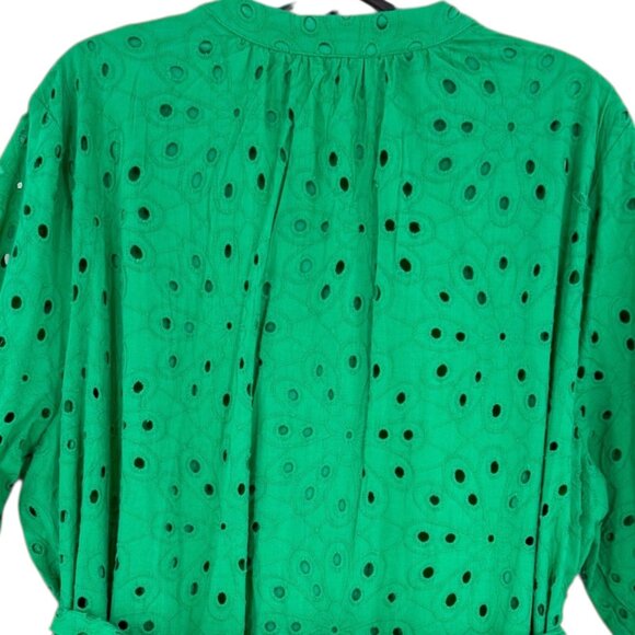 R.N Studio By Ronni Women's Pullover Lined Green Eyelet Dress Size 3X NWT $99.00 - Picture 5 of 12